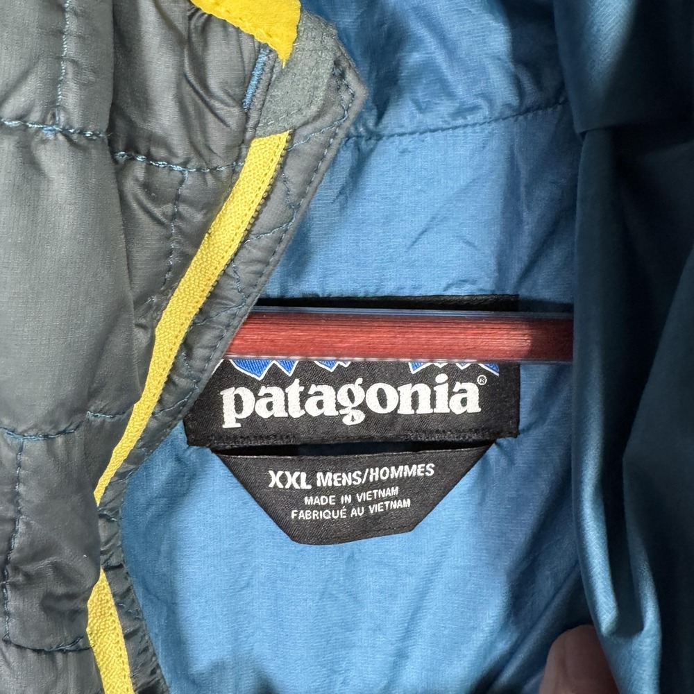 Patagonia Jacket Mens XXL Green Nano Puff Bivy Pullover Hoody 1/4 Zip Puffer - Picture 3 of 9